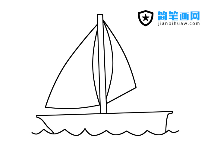 帆船簡筆畫