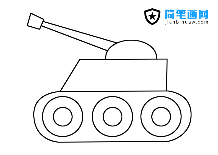 坦克簡(jiǎn)筆畫(huà)的步驟和上色教程