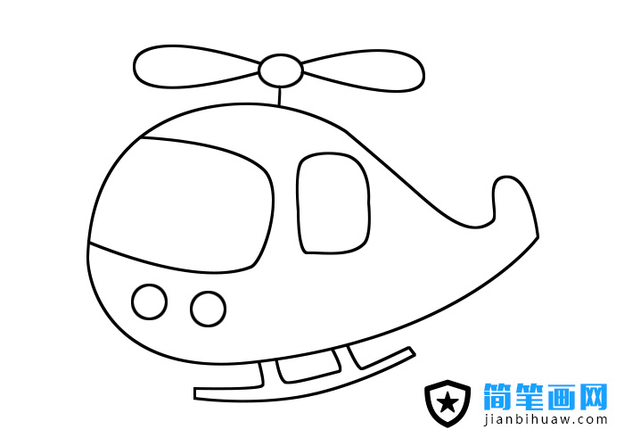 直升飛機(jī)簡(jiǎn)筆畫步驟和上色