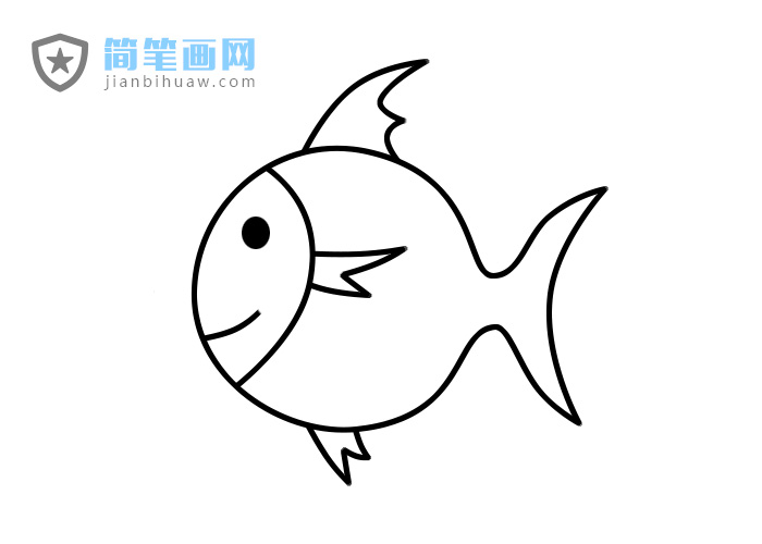 小魚兒簡筆畫帶顏色步驟畫法