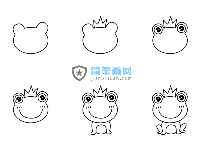 青蛙簡筆畫圖片和分解步驟教程