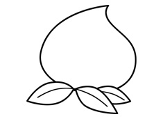 桃子簡(jiǎn)筆畫圖片