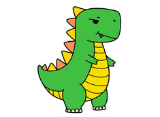 恐龍簡(jiǎn)筆畫圖片含上色