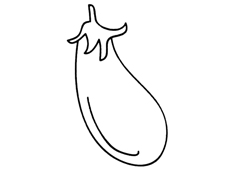 簡單的茄子簡筆畫圖片