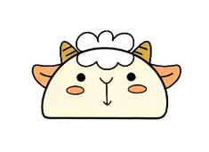 1個半圓就能畫出可愛的簡筆畫 -- 小綿羊