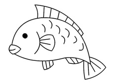 可愛(ài)的小鯉魚(yú)簡(jiǎn)筆畫(huà)圖片
