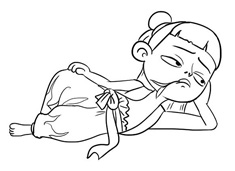 哪吒簡筆畫圖片含上色