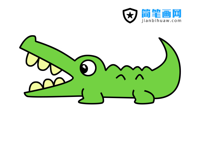 鱷魚簡筆畫圖片含上色