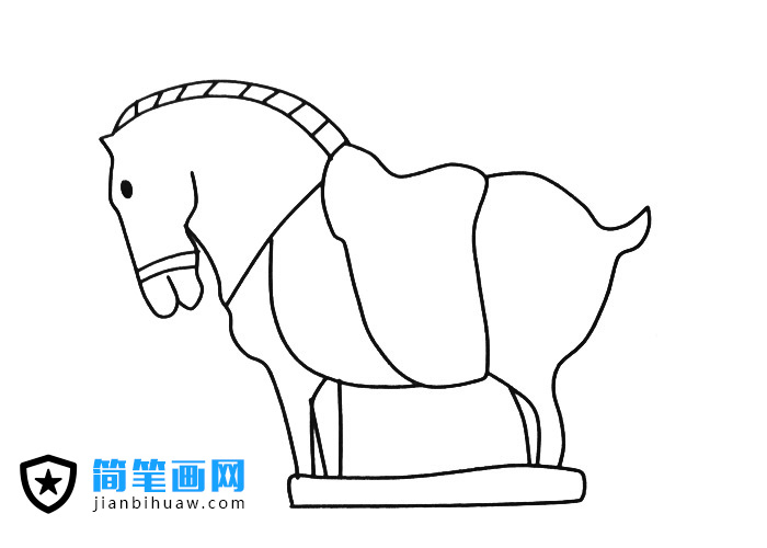 馬的雕像簡筆畫圖片