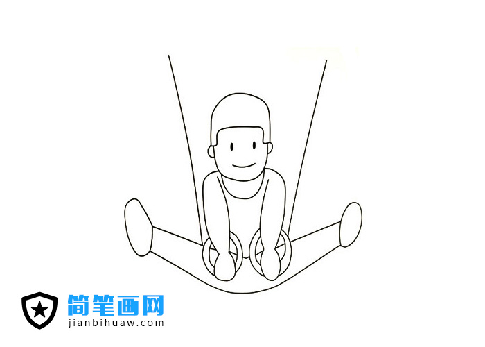 運(yùn)動(dòng)員吊環(huán)簡筆畫圖片