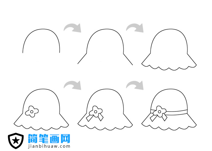帽子簡筆畫步驟方法
