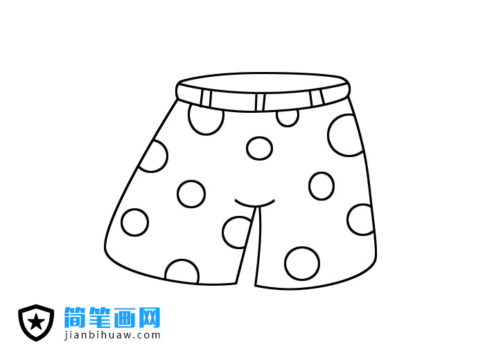 花短褲簡筆畫圖片和步驟