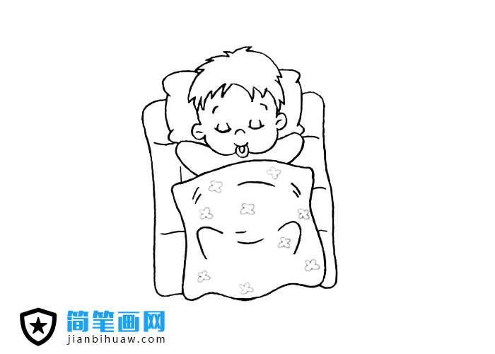 睡覺中的寶寶簡筆畫