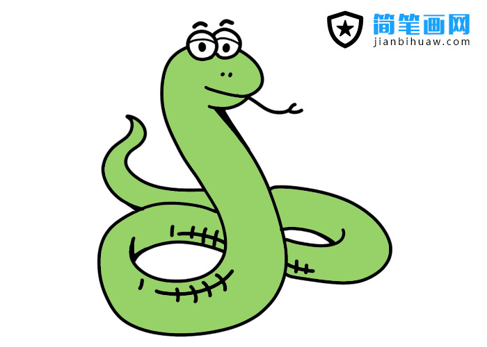 蛇的簡筆畫圖片含上色