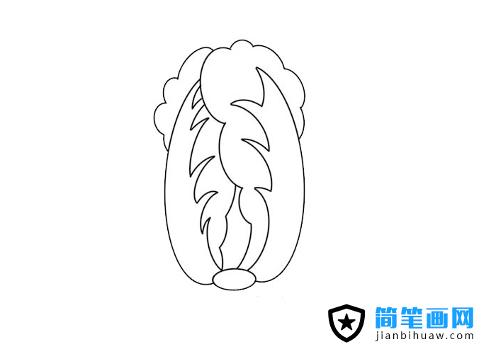 簡單漂亮大白菜簡筆畫