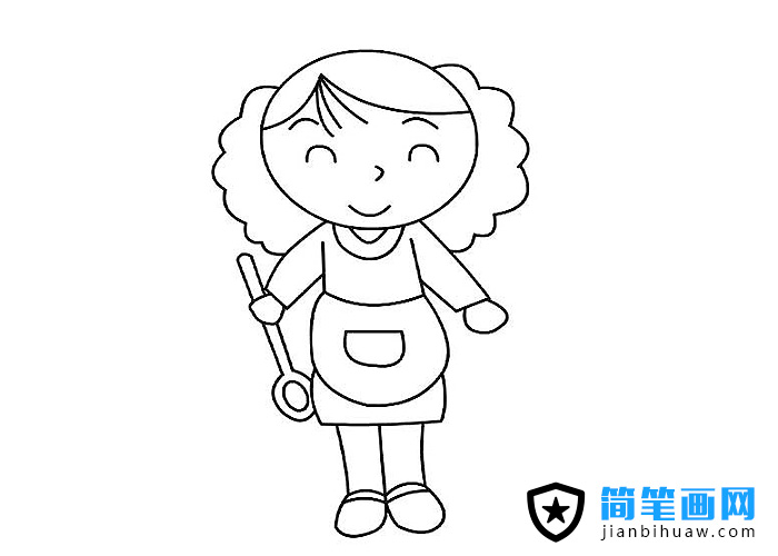 做飯的媽媽簡(jiǎn)筆畫圖片