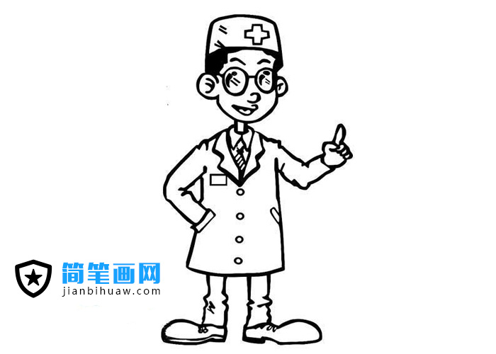 男醫生簡筆畫圖片