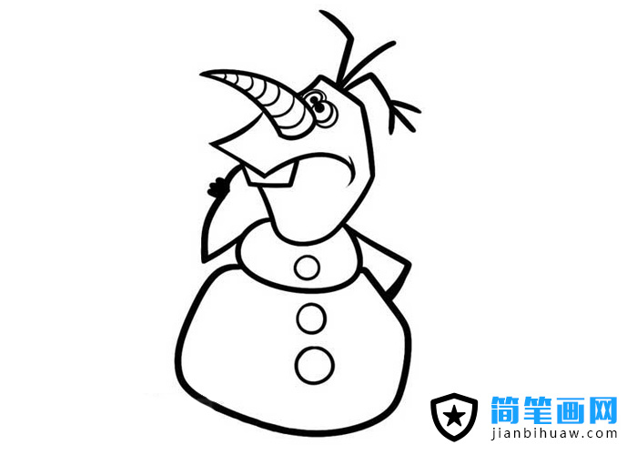 冰雪奇緣雪寶簡(jiǎn)筆畫圖片