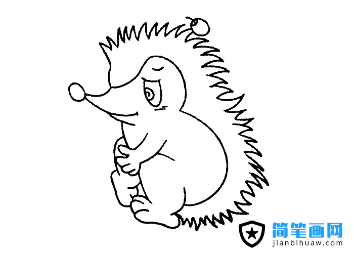 幼兒刺猬簡筆畫圖片