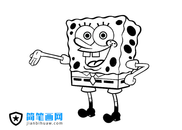 卡通海綿寶寶簡筆畫圖片
