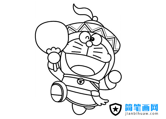 卡通兒童簡筆畫哆啦A夢簡筆畫圖片