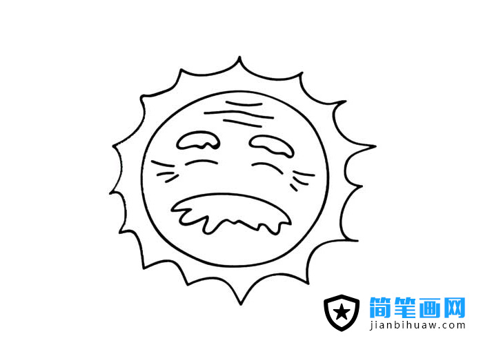 太陽公公簡筆畫圖片