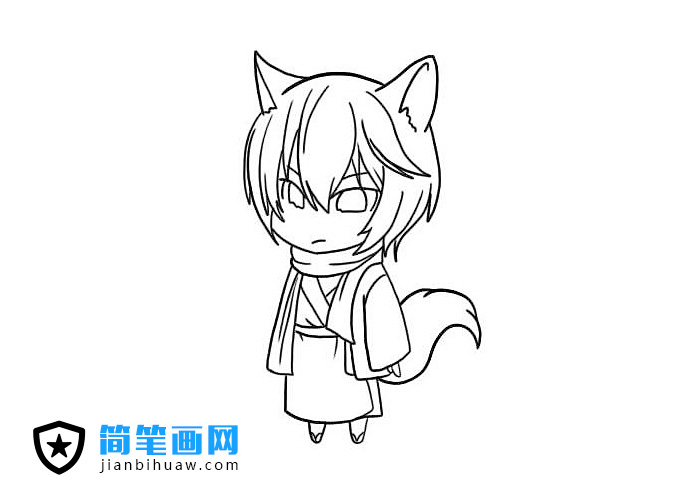 《元氣少女緣結神》巴衛簡筆畫圖片