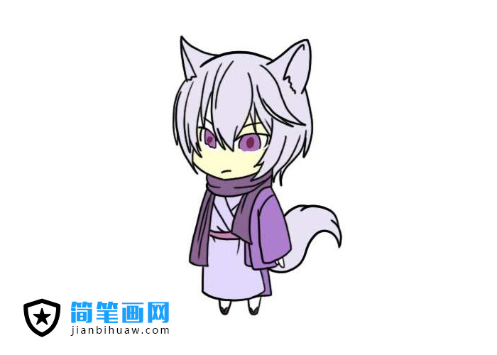 《元氣少女緣結神》巴衛簡筆畫圖片