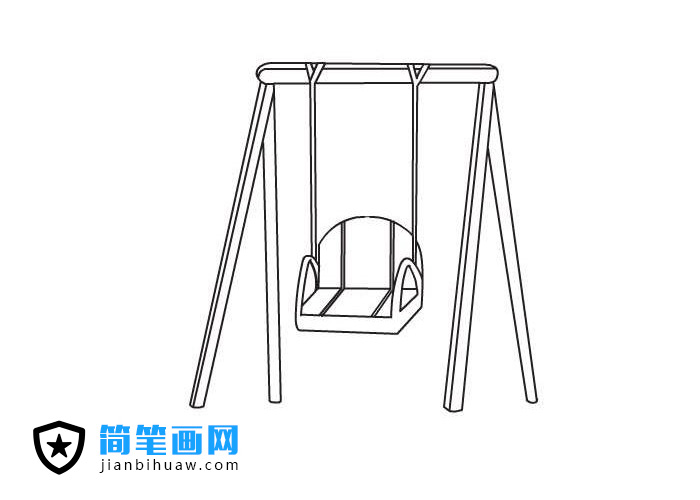 秋千簡(jiǎn)筆畫圖片
