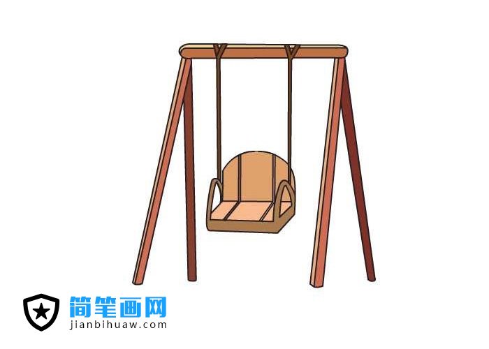 秋千簡(jiǎn)筆畫圖片