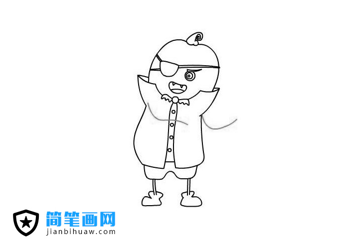 萬圣節(jié)南瓜小僵尸簡筆畫圖片