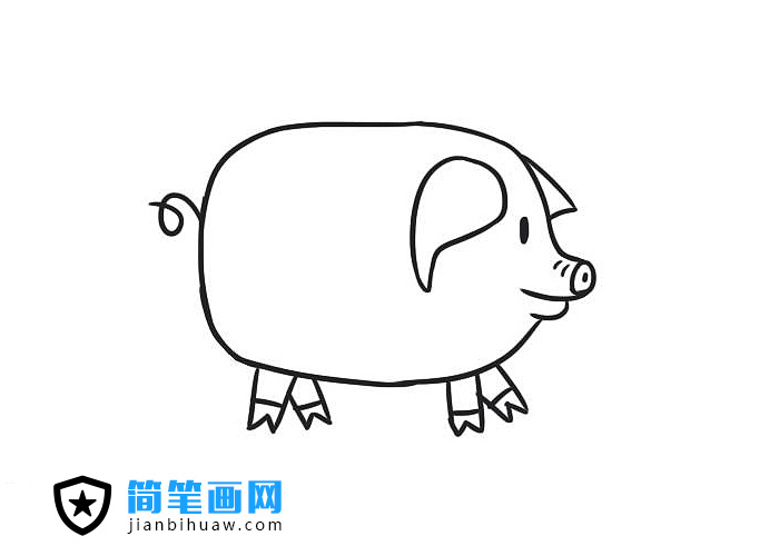 簡單好畫可愛的小豬簡筆畫圖片