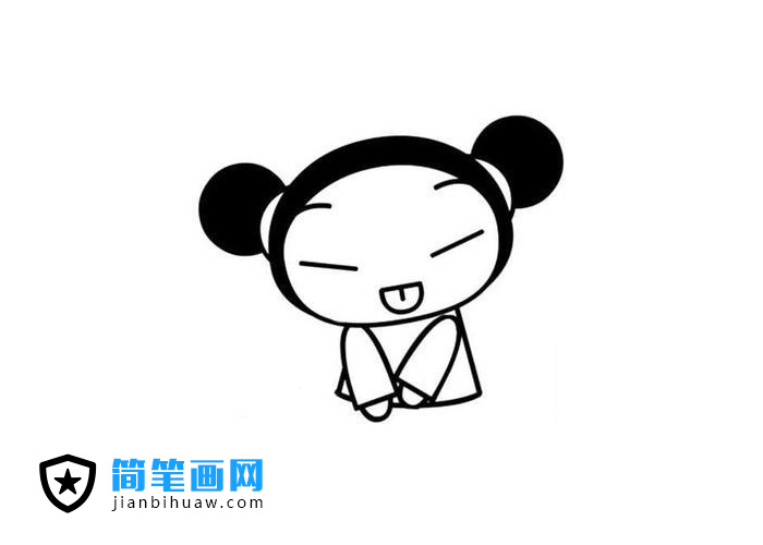 可愛的吉祥娃娃簡筆畫圖片