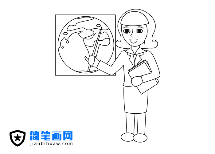 天氣預報主持人在報告天氣的簡筆畫圖片